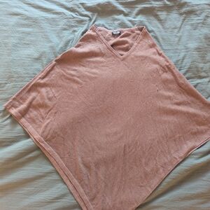 V-Neck Poncho in Brown